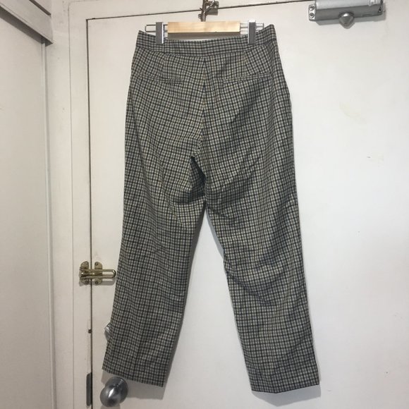 MASSIMO DUTTI PLAID CROPPED PANTS SIZE 8 - Picture 5 of 6